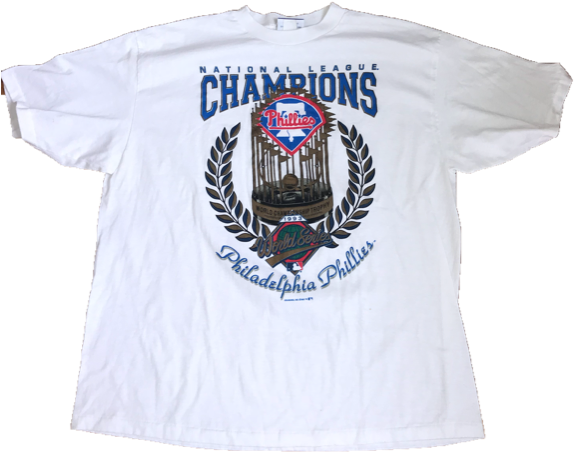 Philadelphia Phillies Vintage Tee Shirt Xl - Emblem (590x640), Png Download