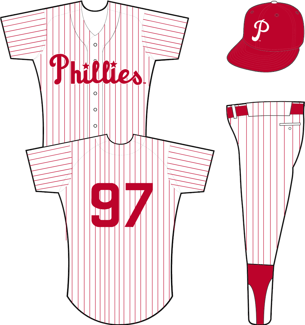 Philadelphia Phillies - Chicago Cubs Home Uniform (1000x1035), Png Download