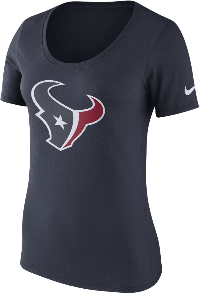 Nike Primary Logo Women's T-shirt Size Medium (blue) - Houston Texans (1000x1000), Png Download