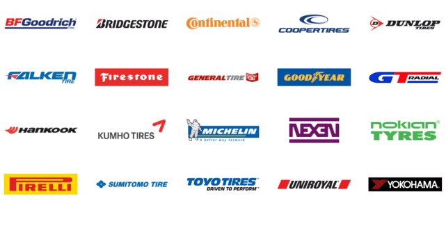 Bf Goodrich, Bridgestone, Continental, Coopertires, - 101 200 Number Square (640x352), Png Download