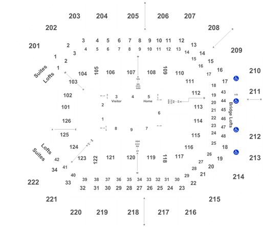 Sacramento Kings Vs - Golden 1 Center Seating Trans Siberian Orchestra (525x458), Png Download