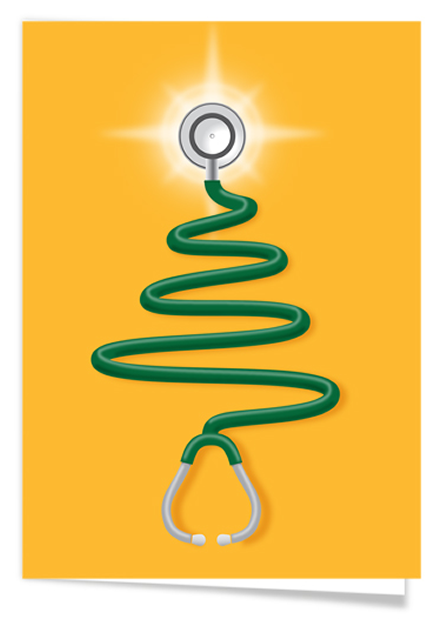 Baylor Nursing Christmas Card - Graphic Design (882x915), Png Download
