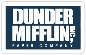 Pin By Maya On Laptop Stickers - Dunder Mifflin Paper Logo (375x360), Png Download