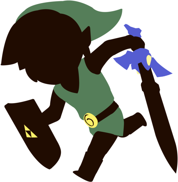Link At Getdrawings Com Free For Personal - Toon Link Silhouette (894x894), Png Download