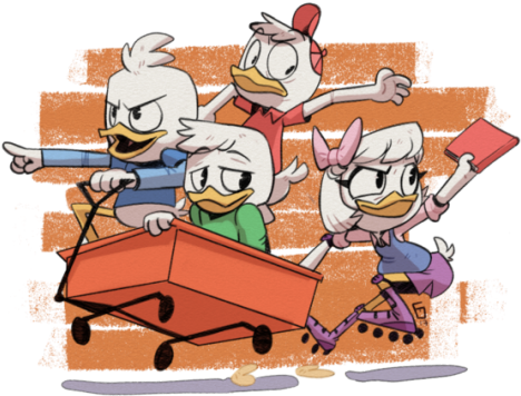 Huey Dewey Louie Webby - Huey Dewey And Louie Webby (540x381), Png Download