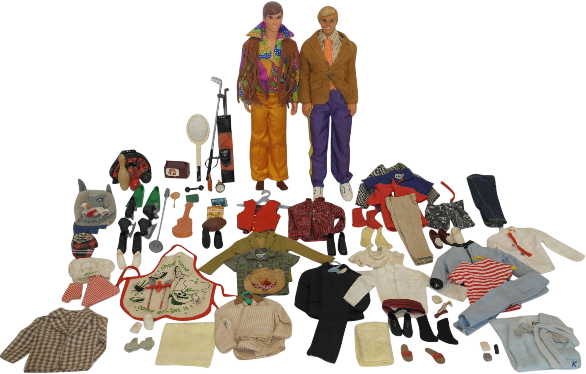 1960-80's Mattel Ken Dolls And Accessories - Crew (2001x2001), Png Download