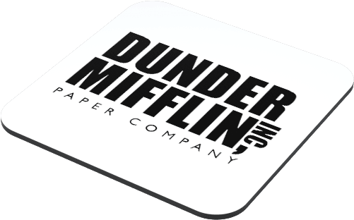 Dunder Mifflin The Office Coaster - Illustration (500x500), Png Download
