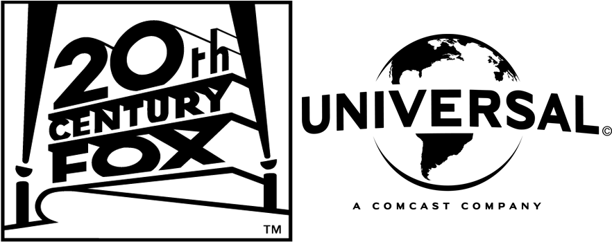 20th Century Fox And Universal Pictures - 20th Century Fox Print Logo (900x382), Png Download