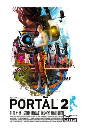 Portal 2 Lithograph - Portal 2 Poster (450x422), Png Download