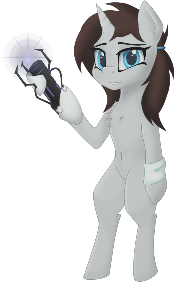 Therainbowphoenix, Blue Eyes, Brown Mane, Gray Coat, - Cartoon (777x1024), Png Download