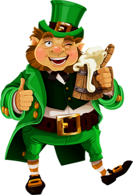 St Patrick - St Patrick's Day Leprechaun Beer (455x670), Png Download