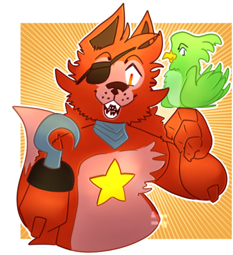 A Rockstar Foxy Quick Doodle Made For Have An Idea - Rockstar Foxy Art (500x531), Png Download