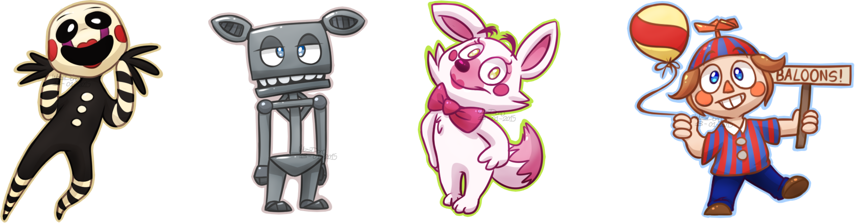 Five Nights At Freddy's - Five Nights At Freddy's Cute Png (1717x449), Png Download