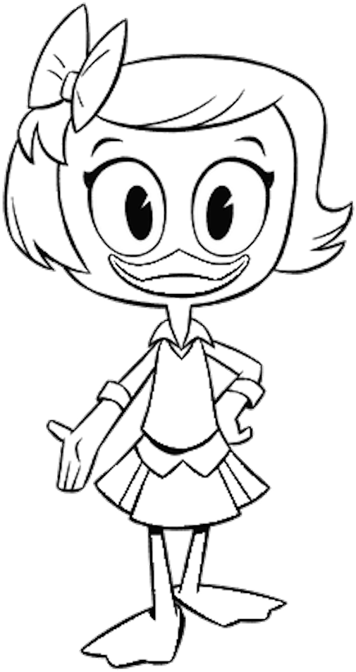 Webby Ducktales Coloring Page - Ducktales 2017 Coloring Pages (687x1080), Png Download