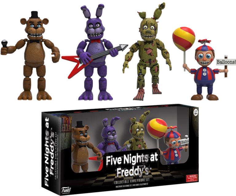Five Nights At Freddy's - Five Nights At Freddy's Figure Set (768x638), Png Download