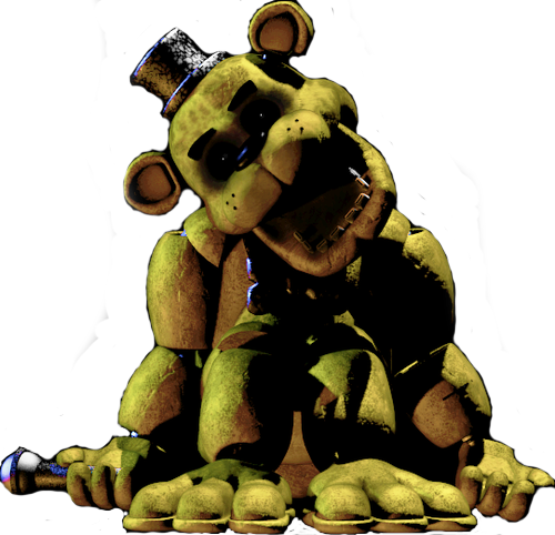 Transparent Golden Freddy Decal By Punchox3-d84pzyg - Fnaf Golden Freddy (500x482), Png Download