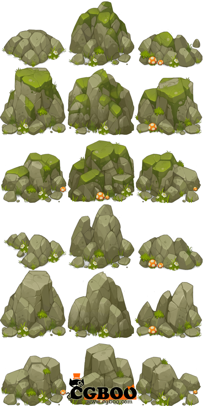 Rock Study Concept Art (658x1316), Png Download