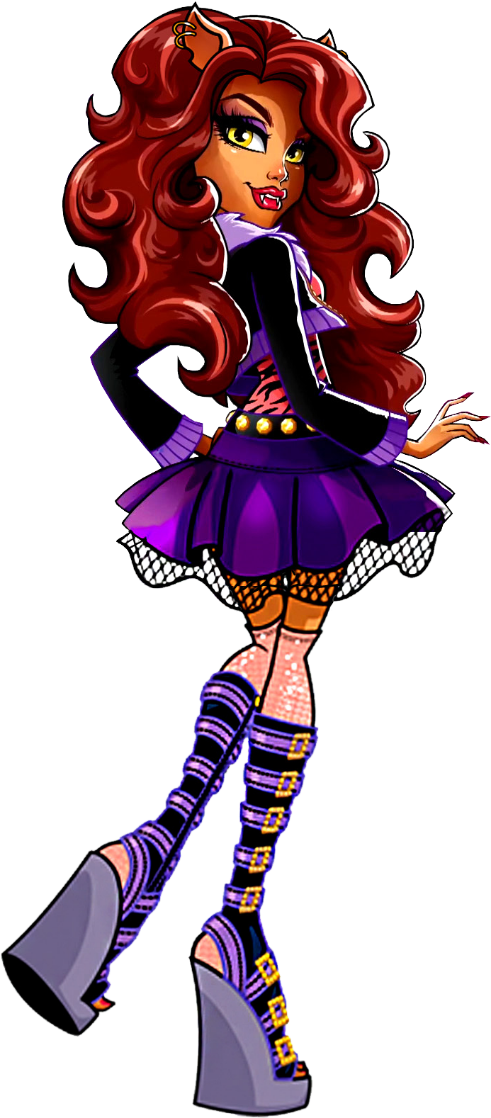 Monster High Hintergrund Entitled Clawdeen Wolf - Little Orbit Monster High New Ghoul In School - Xbox (709x1594), Png Download