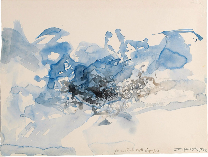 0 Replies 0 Retweets 0 Likes - Zao Wou Ki Aquarelles (1018x685), Png Download