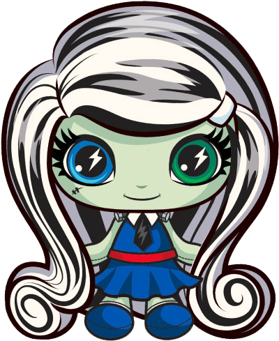 Frankie Stein Monster High Mini Original Ghouls Monster - Monster High Mini Frankie Stein (417x509), Png Download