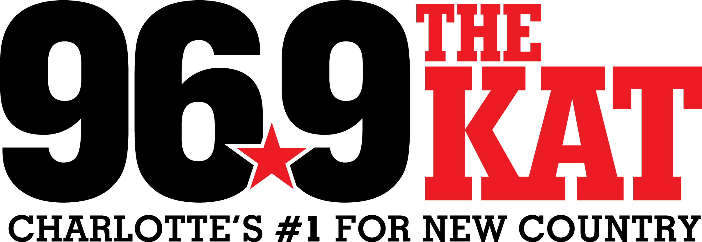 Bimbo Bakeries, Bradley, Carolina Panthers, Charlotte - 96.9 The Kat Logo (2575x1129), Png Download