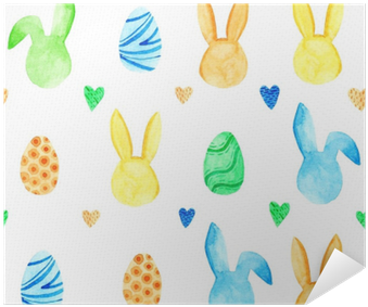 Watercolor Bunny Seamless Pattern - Watercolor Painting (400x400), Png Download