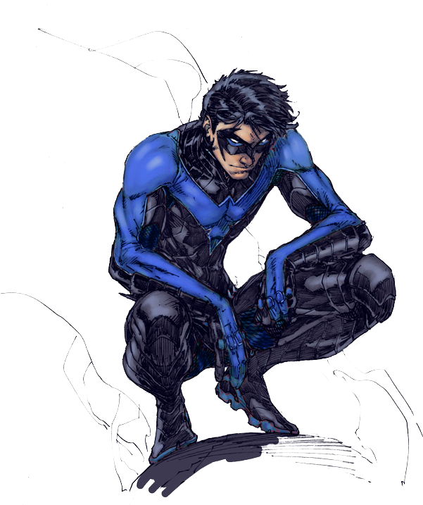 Nightwing Png File - Dick Grayson New 52 Nightwing (600x800), Png Download
