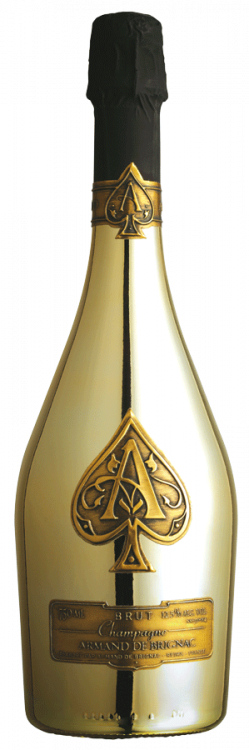 Armand De Brignac Brut Gold 75cl - Ace Of Spades Gold Bottle (249x750), Png Download