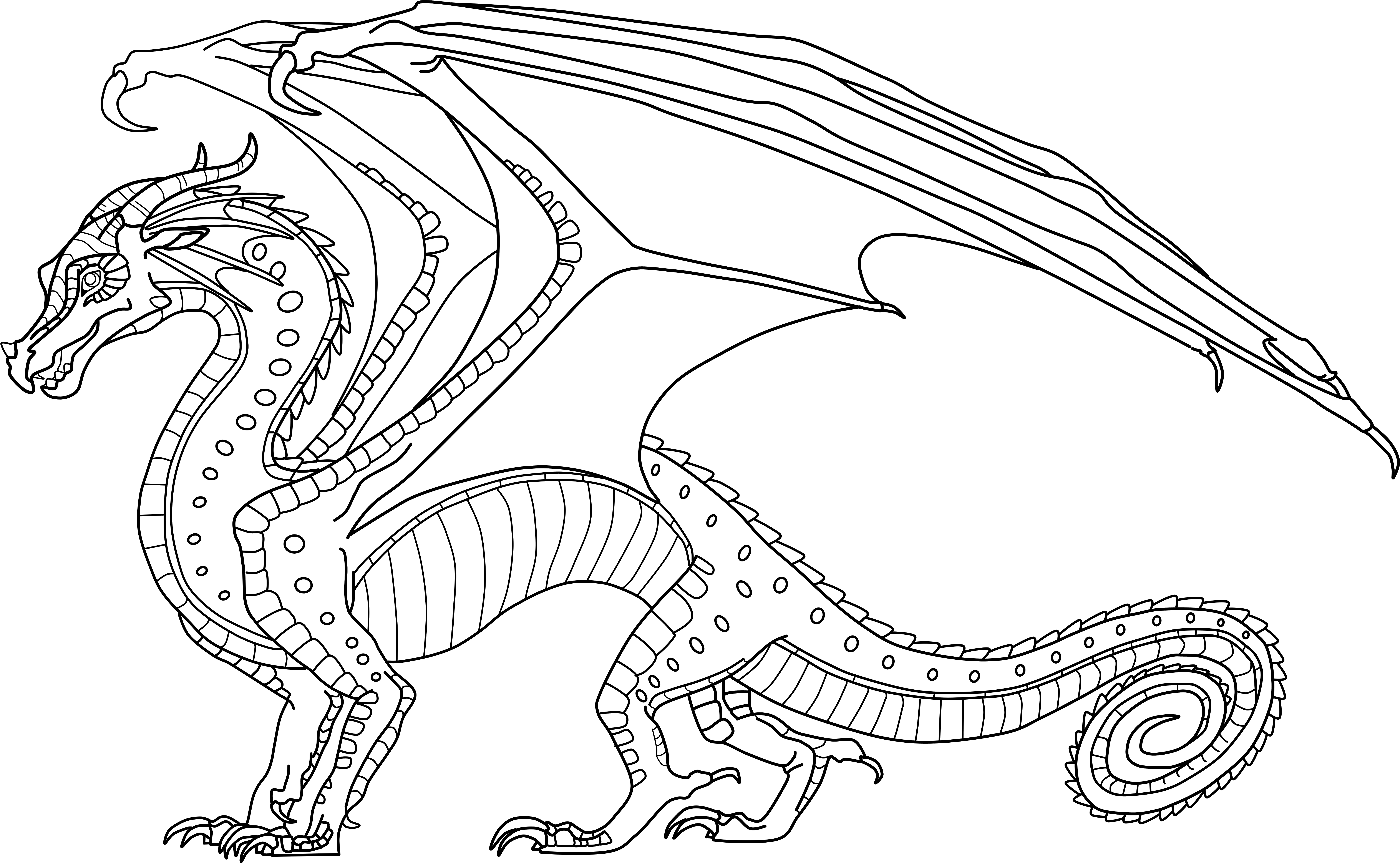 Wings Of Fire - Wings Of Fire Rainwing Base (7000x4459), Png Download