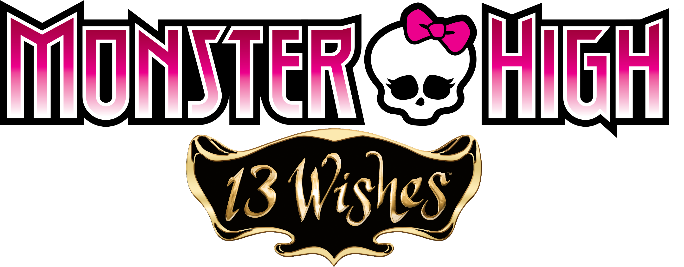 #21801, Monster High Category - Monster High Notebook Label (3459x1297), Png Download