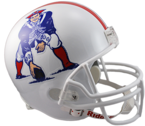 New England Patriots Vsr4 Replica Throwback Helmet - Riddell New England Patriots Full Size Throwback Replica (505x490), Png Download