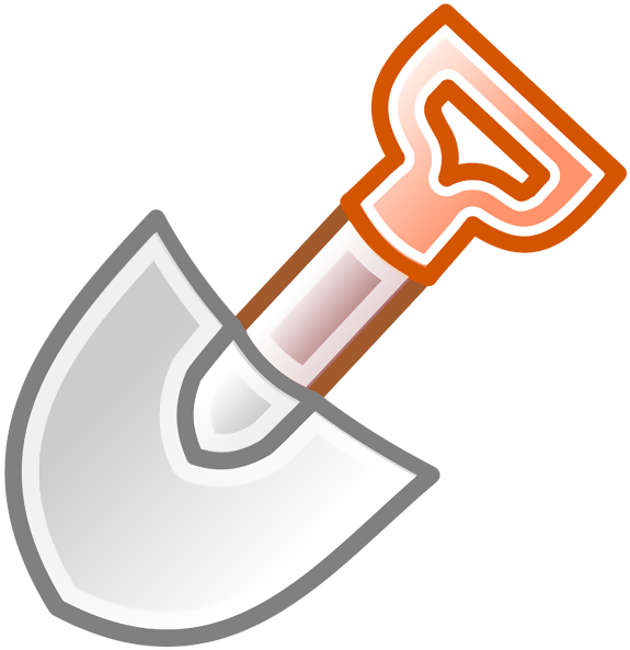 Spade Icon - Shovel Clipart (605x605), Png Download