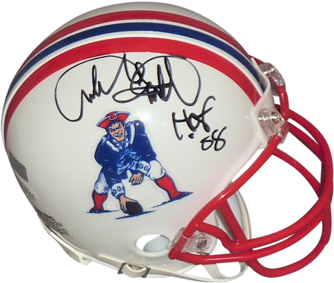 Andre Tippett Autographed New England Patriots Mini - Signed Tom Brady Helmet - Riddell Throwback Authentic (500x500), Png Download