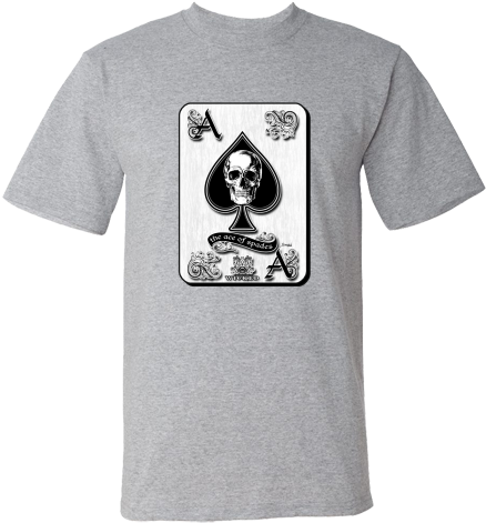 Ace Of Spades Grinning Skull - T-shirt (480x480), Png Download