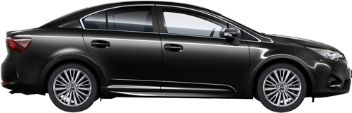 Avensis - Black Electric Hyundai Ioniq (555x280), Png Download