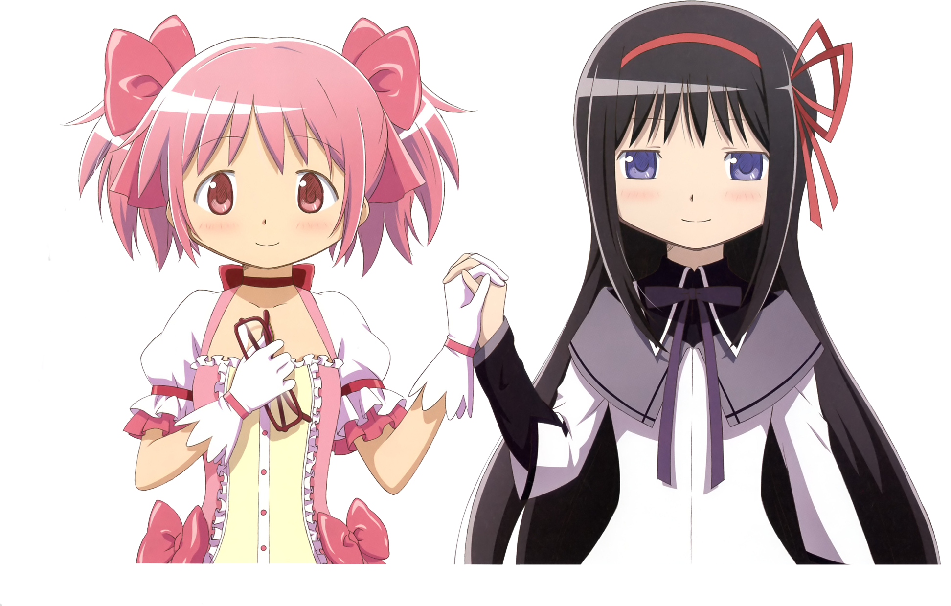 Puella Magi Madoka Magica Madoka And Homura Pose2 - Madoka Magica Madoka And Homura (2000x1376), Png Download