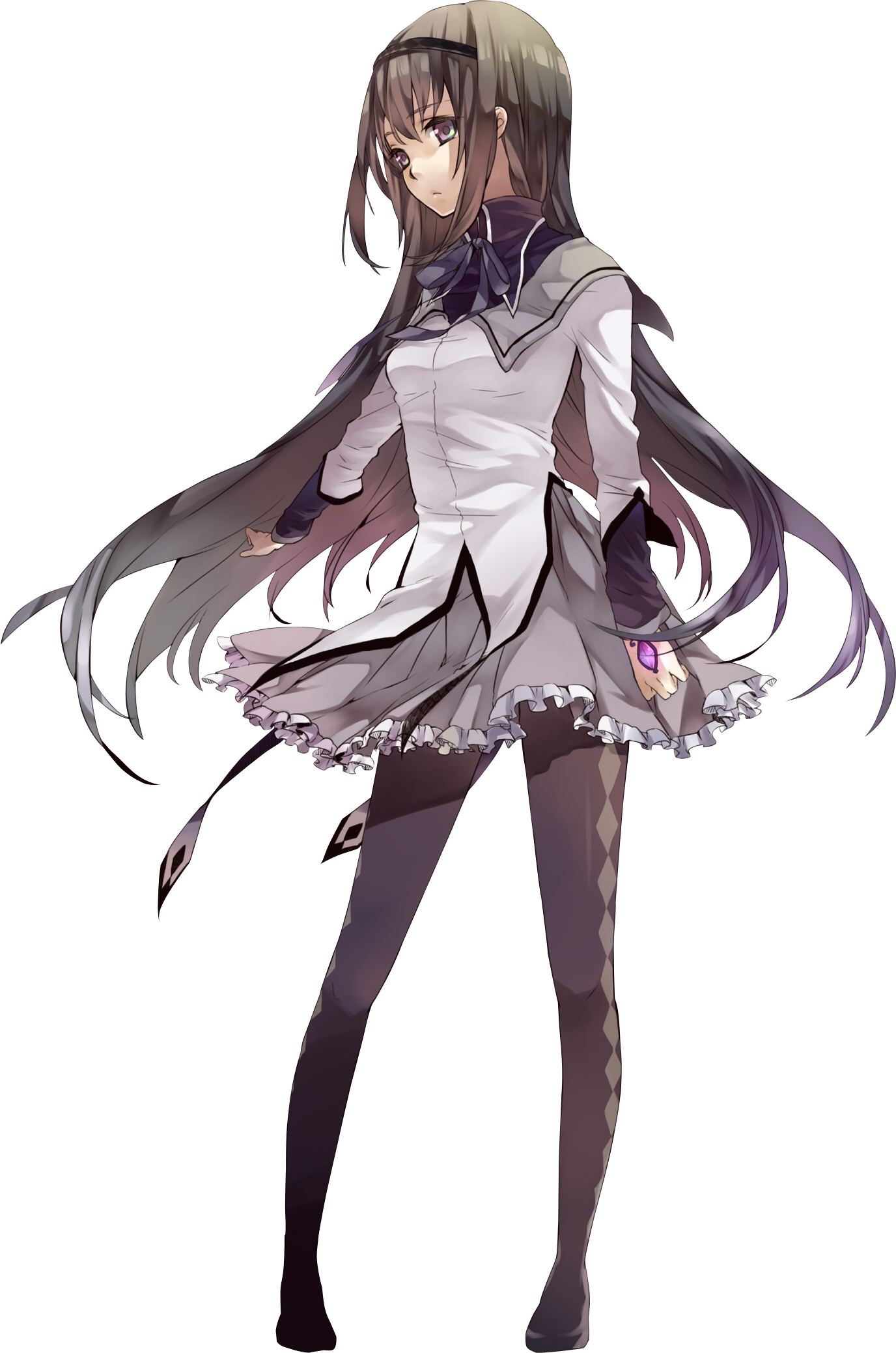 Akemi Homura Shojo Madoka Magica Render By Mad - Madoka Magica Homura Png (1376x2077), Png Download