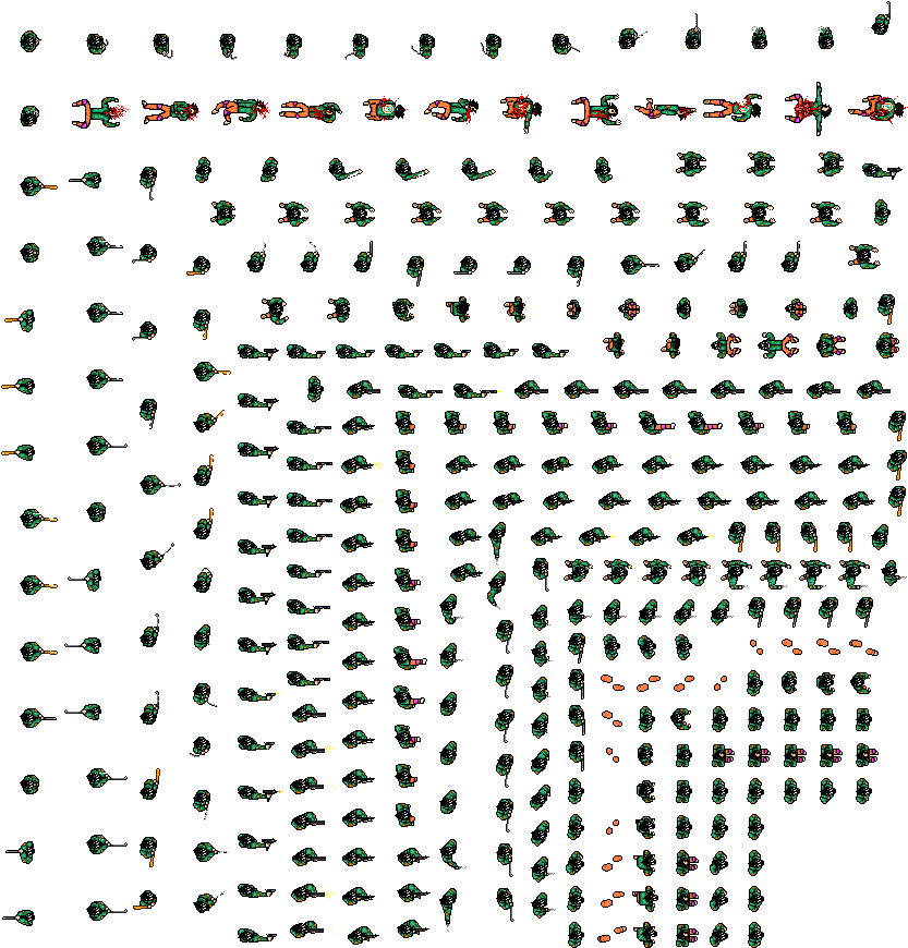 Click For Full Sized Image Corey - Hotline Miami Character Sprites (844x878), Png Download