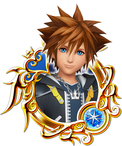 Kh 0 - 2 Sora - Kingdom Hearts Unchained Stained Glass #1 Ex+ (409x490), Png Download