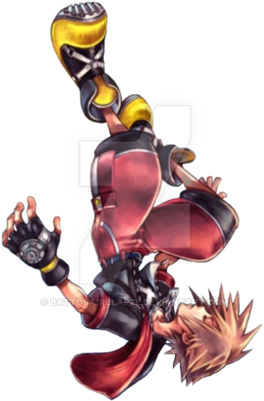 Sora On A Transparent Background By Battosairelapze - Sora Kingdom Hearts Dream Drop Distance (400x579), Png Download