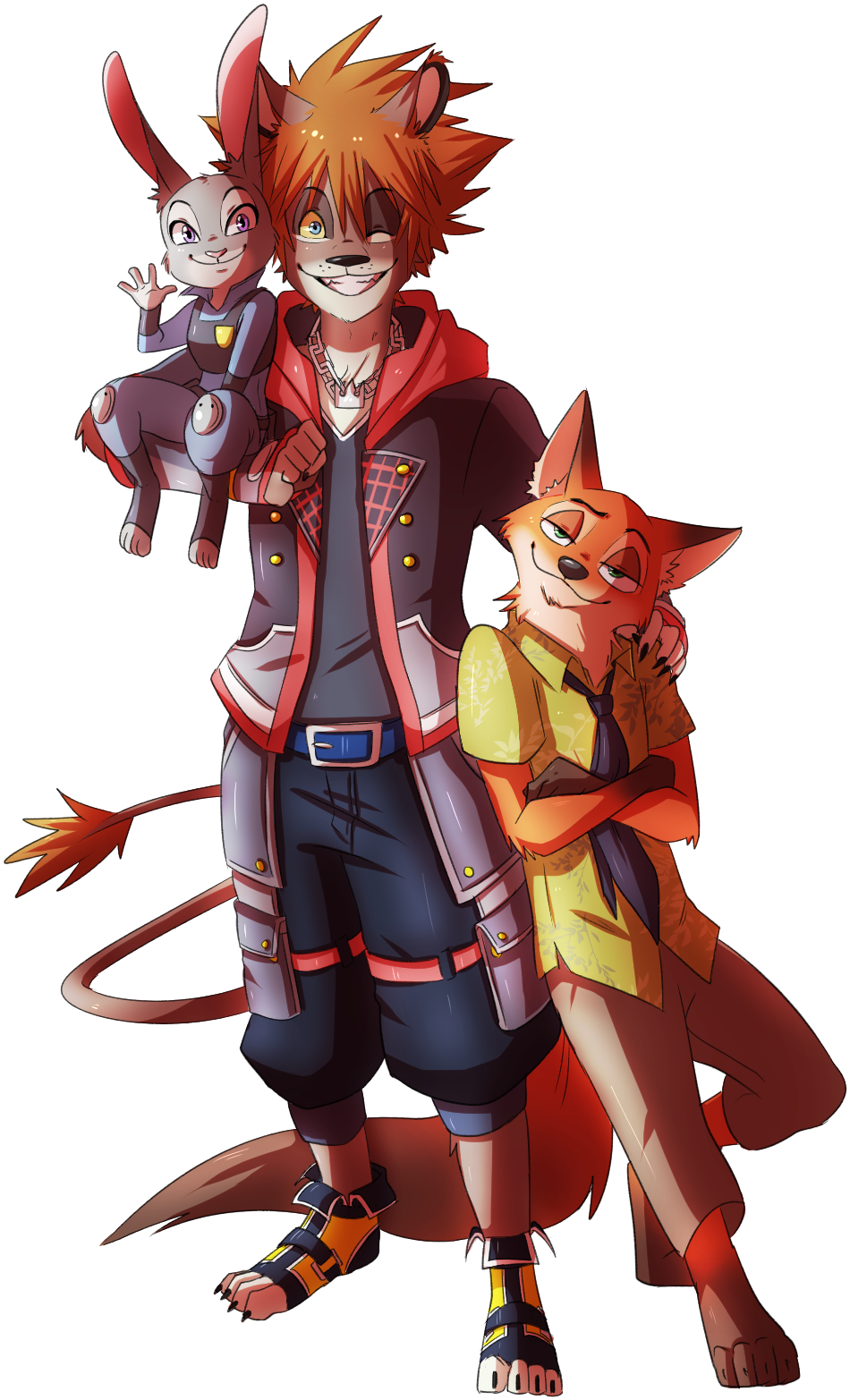 Zootopia Sora 2 Kingdom Hearts Tattoo, Kingdom Hearts - Kingdom Hearts 3 Zootopia World (1230x1660), Png Download