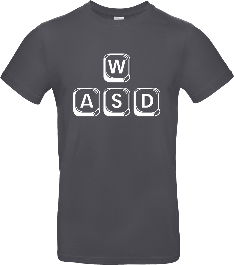 Wasd T-shirt B&c Exact (1044x1044), Png Download