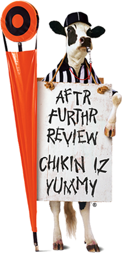 Chick Fil A's Political Views - Chick Fil A Cow Funny (247x510), Png Download