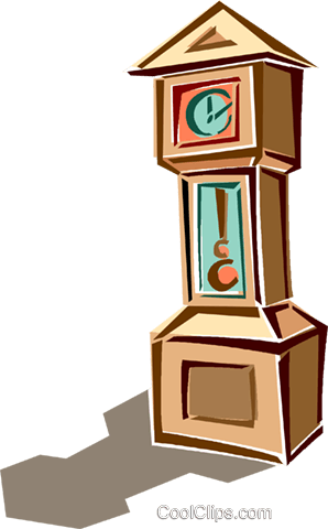 Grandfather Clock Royalty Free Vector Clip Art Illustration - Grandfather Clock Clip Art (298x480), Png Download