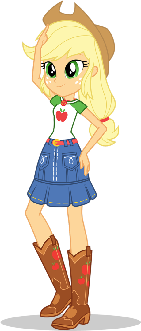 Applejack - Mlp Equestria Girls Applejack (730x1095), Png Download