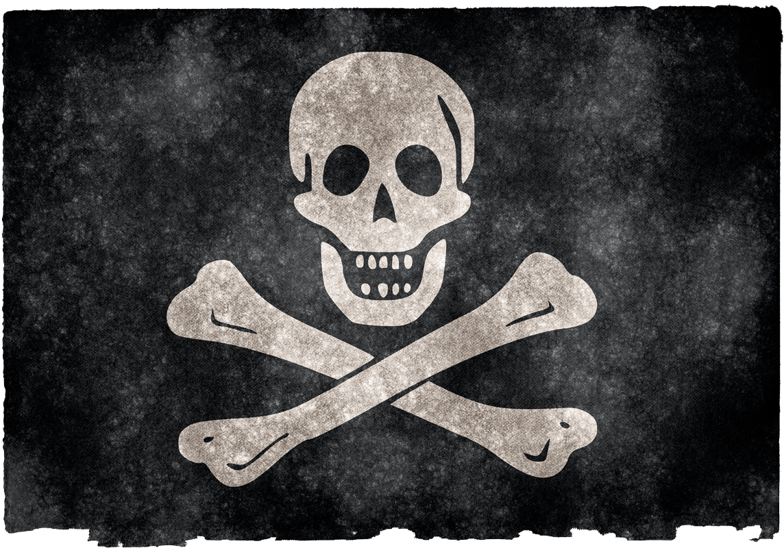 Jolly Roger Grunge Flag Png Image - Jolly Roger (1206x851), Png Download