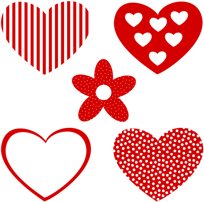 하트 일러스트 Png (720x720), Png Download