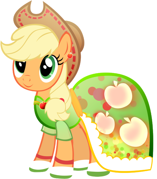 Applejack - My Little Pony Applejack Dress (530x612), Png Download