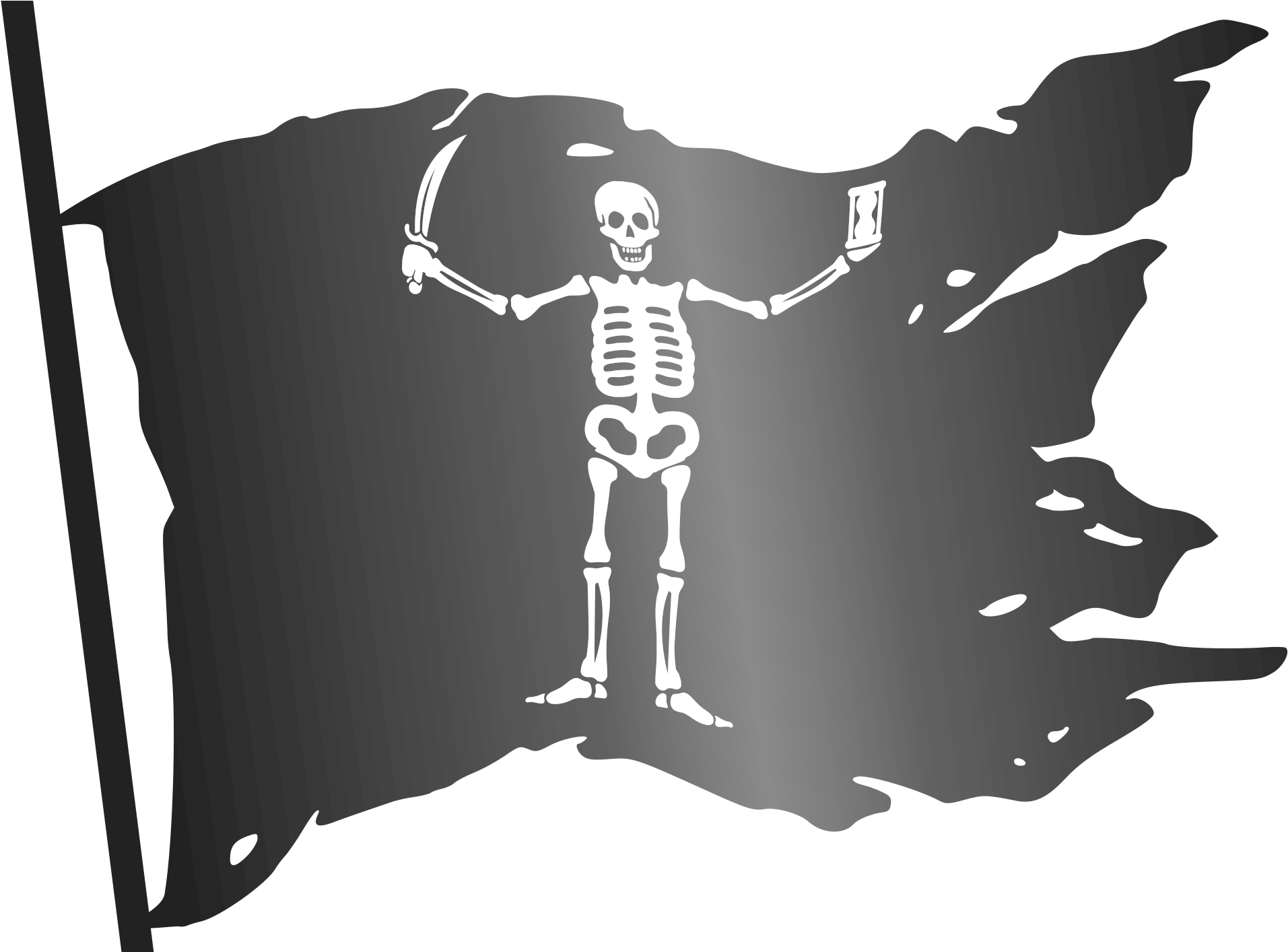 Open - Transparent Background Pirate Clipart (2000x1413), Png Download