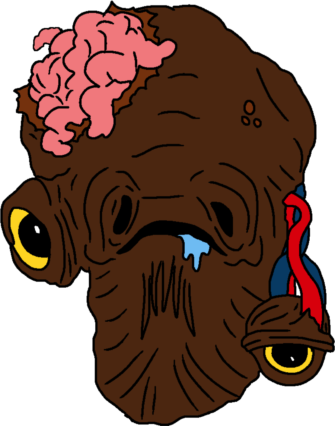 Ackbar Star Wars Zombie - Ahsoka Tano (1224x1584), Png Download